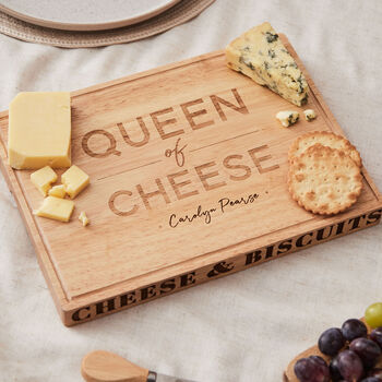 Personalised King Or Queen Of Cheese Wooden Board, 5 of 6