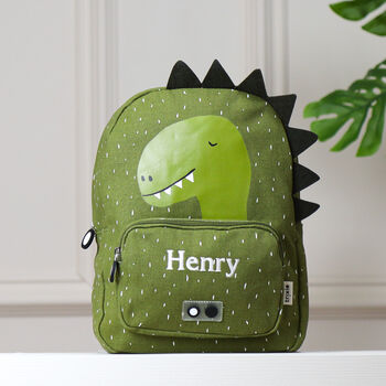 Personalised Trixie Dino Backpack For Nursery, School, Holiday, 3 of 12