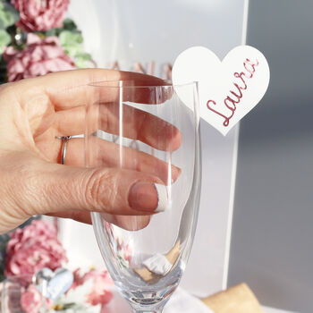 Set Of Five Glass Charms Wedding Place Settings, 9 of 10