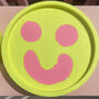 Smiley Face Coasters/ Trays Yellow And Pink Set Of Two, thumbnail 5 of 9