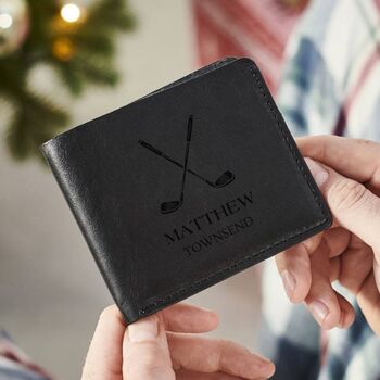 Full Grain Handmade Leather Wallet For Golfer, 2 of 8