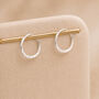 Sterling Silver Hammered Sleeper Hoop Earrings, thumbnail 1 of 8