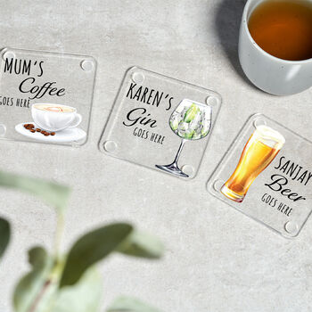 Personalised Clear Drinks Coaster, 3 of 11