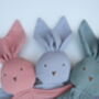 Personalised Bunny Comforter And Teether, thumbnail 3 of 4