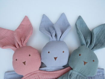 Personalised Bunny Comforter And Teether, 3 of 4