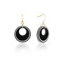 Black And White Circular Earrings, thumbnail 1 of 7