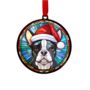 Boston Terrier In Santa Hat Suncatcher Decoration, thumbnail 6 of 6