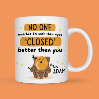 Personalised Television Watching Mug, 2 of 4