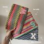 Personalised Chevron Stripe Pouch Wristlet Clutch Bag, thumbnail 6 of 8