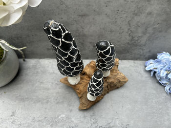 Hand Carved Teak Root Wooden Mushroom Statue Home Gift, 11 of 11