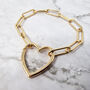 18k Gold Vermeil Plated Heart Charm Bracelet, thumbnail 1 of 6