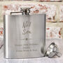 Personalised Number One Engraved Stainless Steel Hip Flask, thumbnail 2 of 6