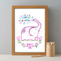 Personalised Baby Name Child's Christening Print, thumbnail 1 of 4