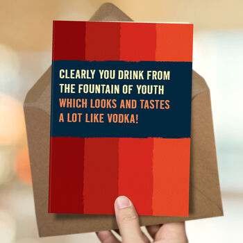 ‘Fountain Of Vodka’ Funny Birthday Card, 3 of 4