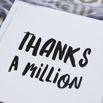 Thank You Card 'Thanks A Million', 3 of 3