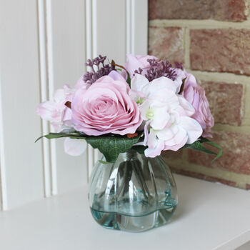 Rose And Hydrangea Arrangement And Vase, 3 of 5