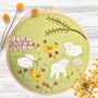 Playing In The Meadow Felt Appliqué Hoop Kit, thumbnail 1 of 2