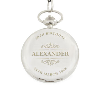 Personalised Classic Pocket Fob Watch, 5 of 6