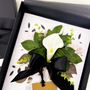 Scented Calla Lily + Black Orchid Funeral Card, thumbnail 3 of 5