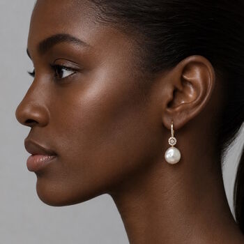 Freshwater Pearl Orbit Drop Earrings, 2 of 8