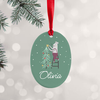 Personalised Oval Christmas Decoration, 11 of 12