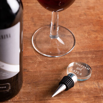 Personalised Glass Wine Bottle Stopper, 6 of 8