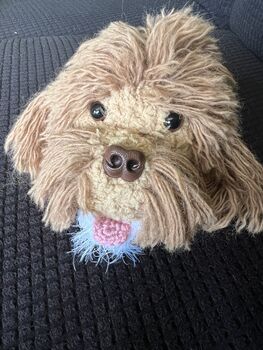 Dark Apricot Cockapoo Cavapoo Bag Charm Head, 4 of 6