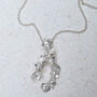 Silver Forget Me Not Cluster Necklace, thumbnail 1 of 10