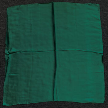 Forest Green Silky Square Scarf, 2 of 3