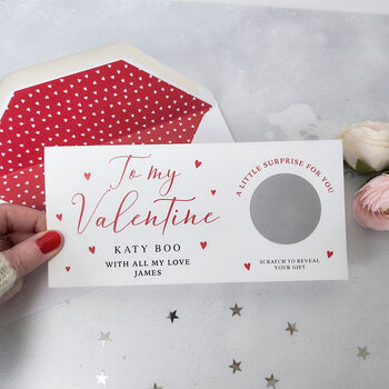 Personalised To My Valentine Scratch To Reveal Card, 3 of 4
