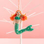 Personalised Felt Mermaid Hanging Decoration, thumbnail 5 of 6