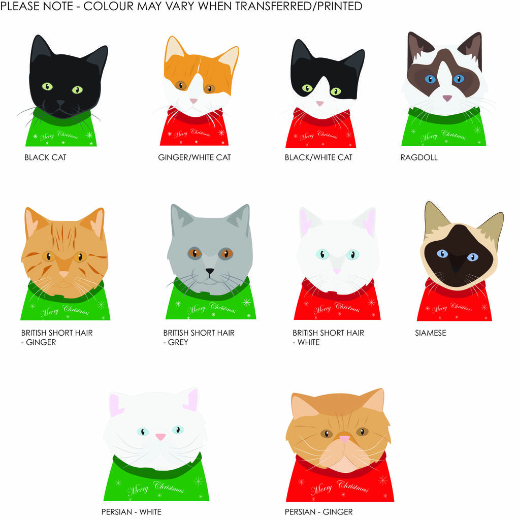 personalised cat christmas wrapping paper by heather alstead design