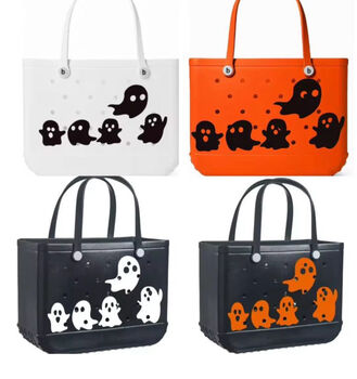 Stylish, Waterproof Tote Bags, Autumn Colours, Halloween Pumpkins, Ghosts, Skull Designs, 4 of 12