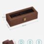 Six Slots Brown Watch Box Case With Glass Lid, thumbnail 6 of 7