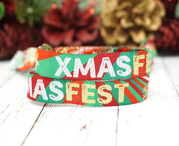 Xmas Fest Christmas Party Festival Wristbands, 5 of 8