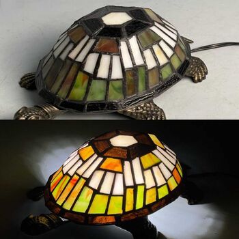Turtle Tiffany Table Lamp, Home Decor, Animal Lighting, 6 of 11