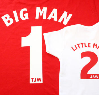 Big Man, Little Man Football Style T Shirt Set, 5 of 6