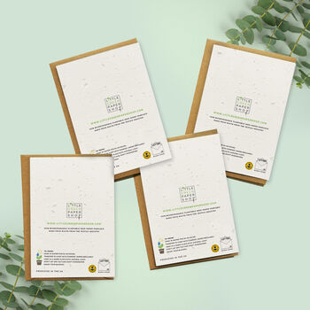 Plantable Seed Paper Cards Four Pack Forest, 2 of 2