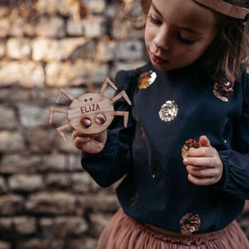 Personalised Spider Finger Puppet And Colour In Card, 2 of 7