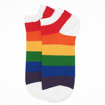 Block Stripe And Neon Organic Women's Trainer Socks, 8 of 8