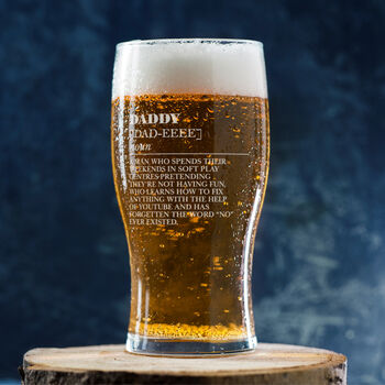 Daddy Dictionary Definition Pint Glass And Gift Set, 6 of 6