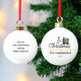 Personalised 1st Christmas In Our New Home Bauble, thumbnail 1 of 3