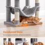 Cat Tree 155 Cm Plush Multi Level Cat Condo Light Grey, thumbnail 6 of 7