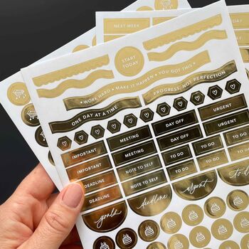 236 Foiled Planner Stickers Pack Of Three Sheets, 6 of 6
