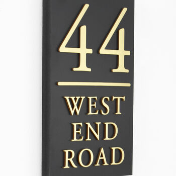 Portrait House Sign With Parallel Line, 2 of 3