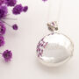 Personalised Round Sterling Silver Locket Necklace, thumbnail 2 of 12