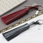 Personalised Luxury Nappa Leather Tassel Key Ring, thumbnail 1 of 12