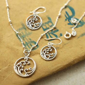 Sterling Silver Wild Waves Necklace, 6 of 7