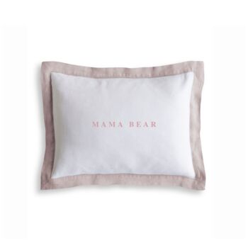 Personalised ´Mama Bear´Cushion With French Border, 4 of 4