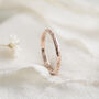 Star Engraved Rounded Ring Band In Solid Rose Gold, thumbnail 1 of 7